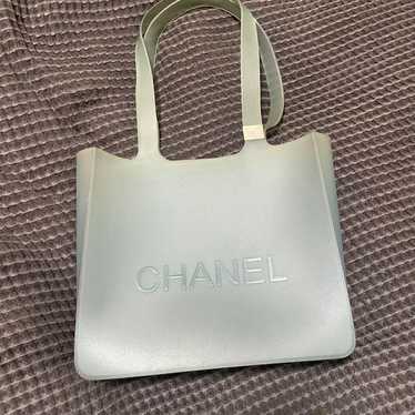 Chanel CHANEL Logo Tote Bag Rubber Green - image 1