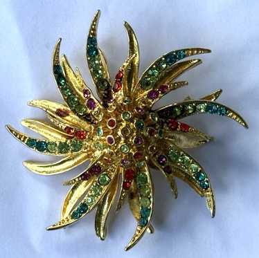 Graziano ヴィンテージブローチ　リンデスター オパールガラス Graziano vtg brooch - Gem