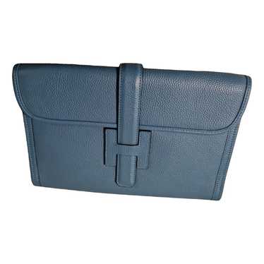 Hermès Jige leather clutch bag - image 1