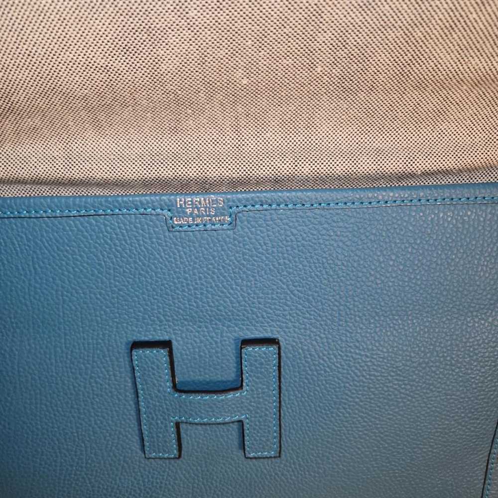 Hermès Jige leather clutch bag - image 2