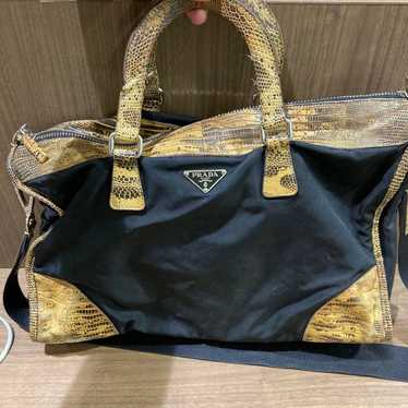 PRADA Lizard Exotic Leather 2way Tote Bag Brand