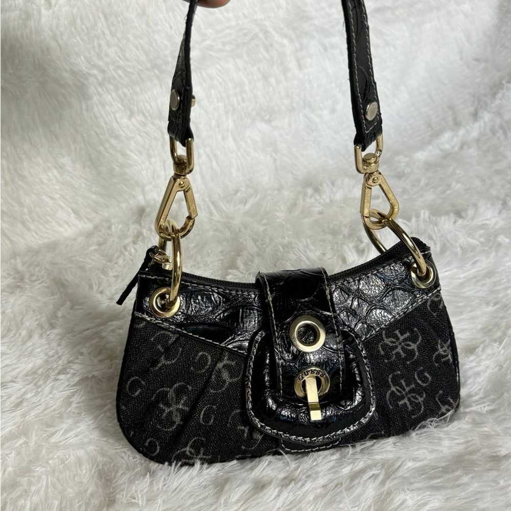 GUESS - Y2K Black Denim Mini Handbag. - image 3