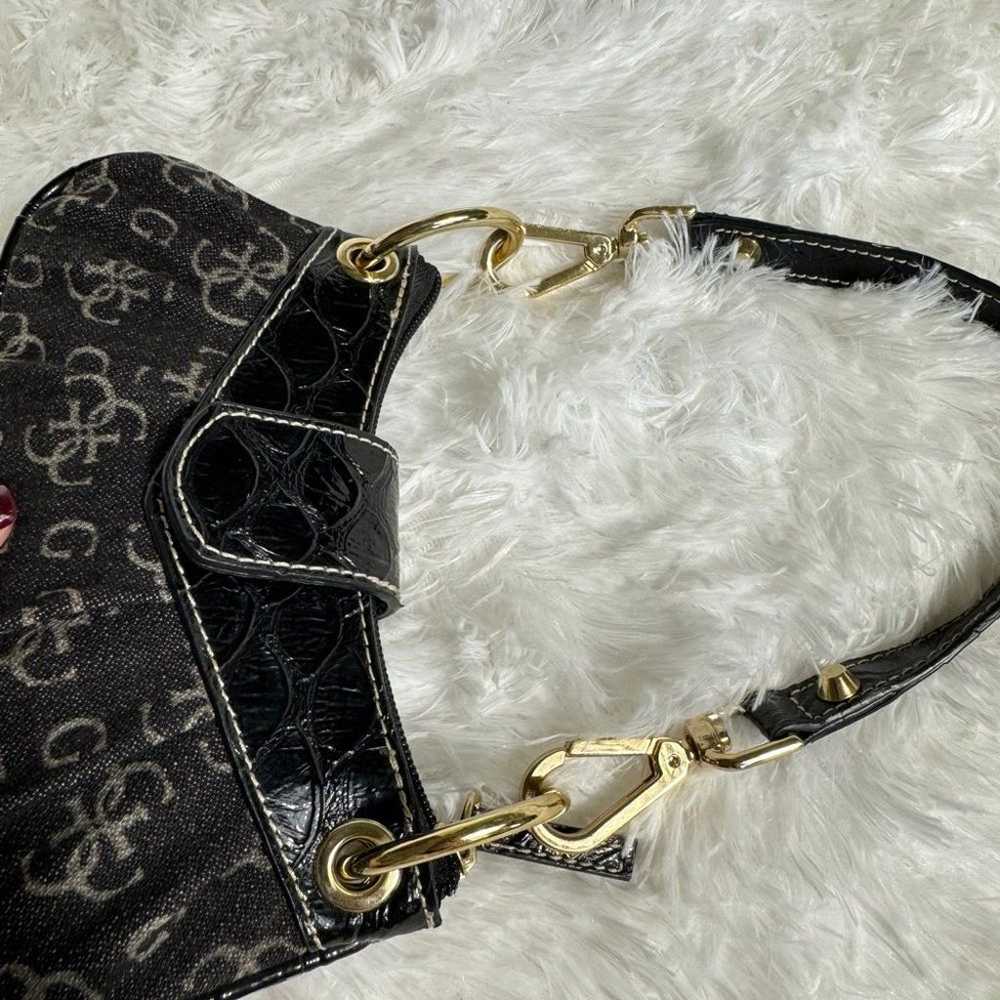 GUESS - Y2K Black Denim Mini Handbag. - image 6