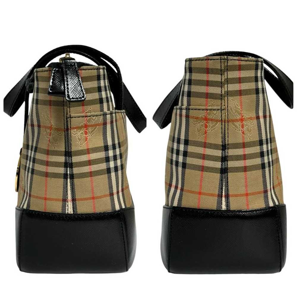 BURBERRY Nova Check handbag with charm leather - image 3