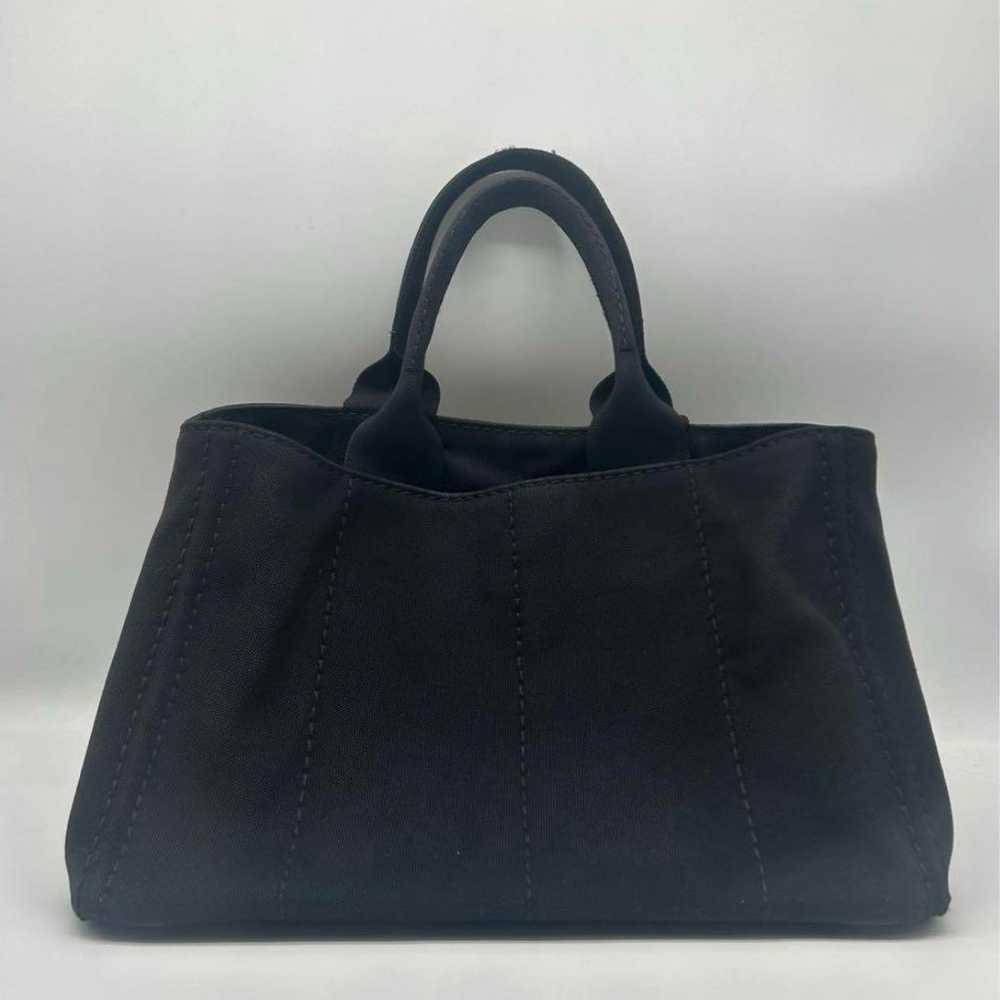 PRADA black canvas tote bag M size with white tag. - image 2