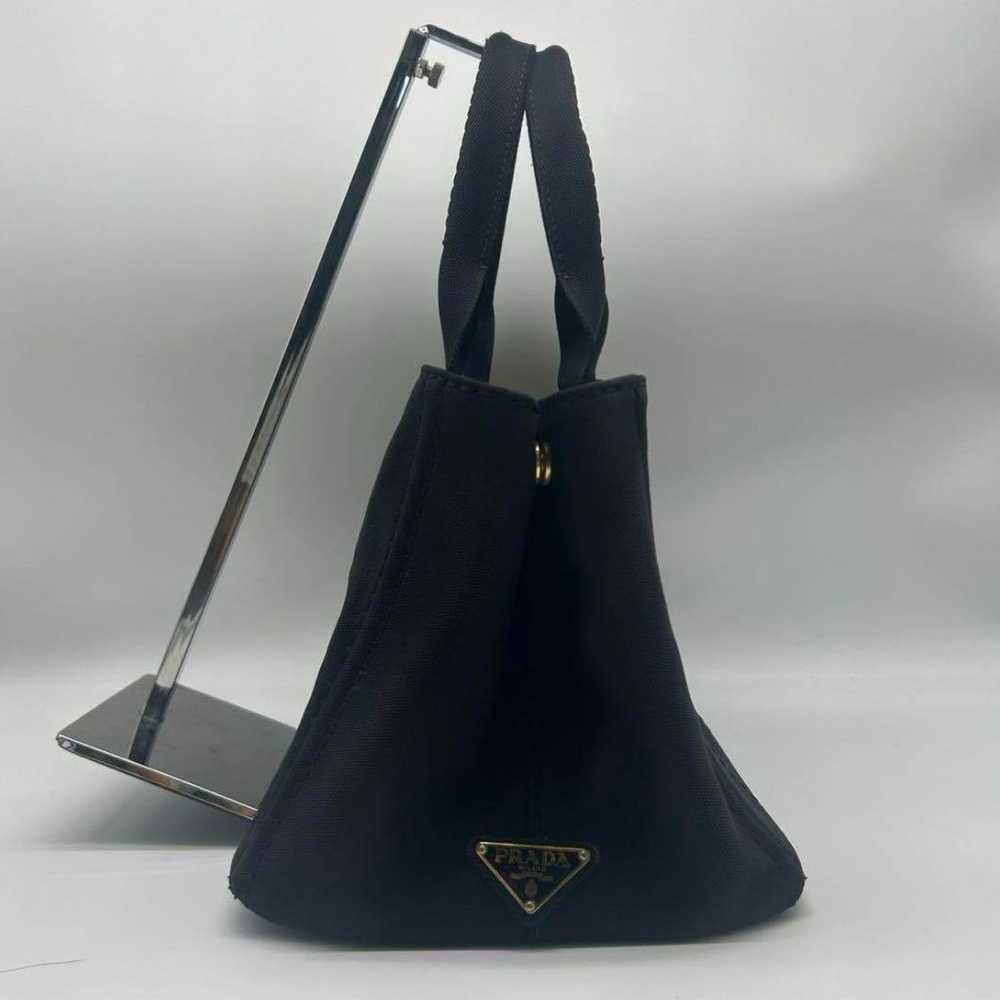 PRADA black canvas tote bag M size with white tag. - image 3