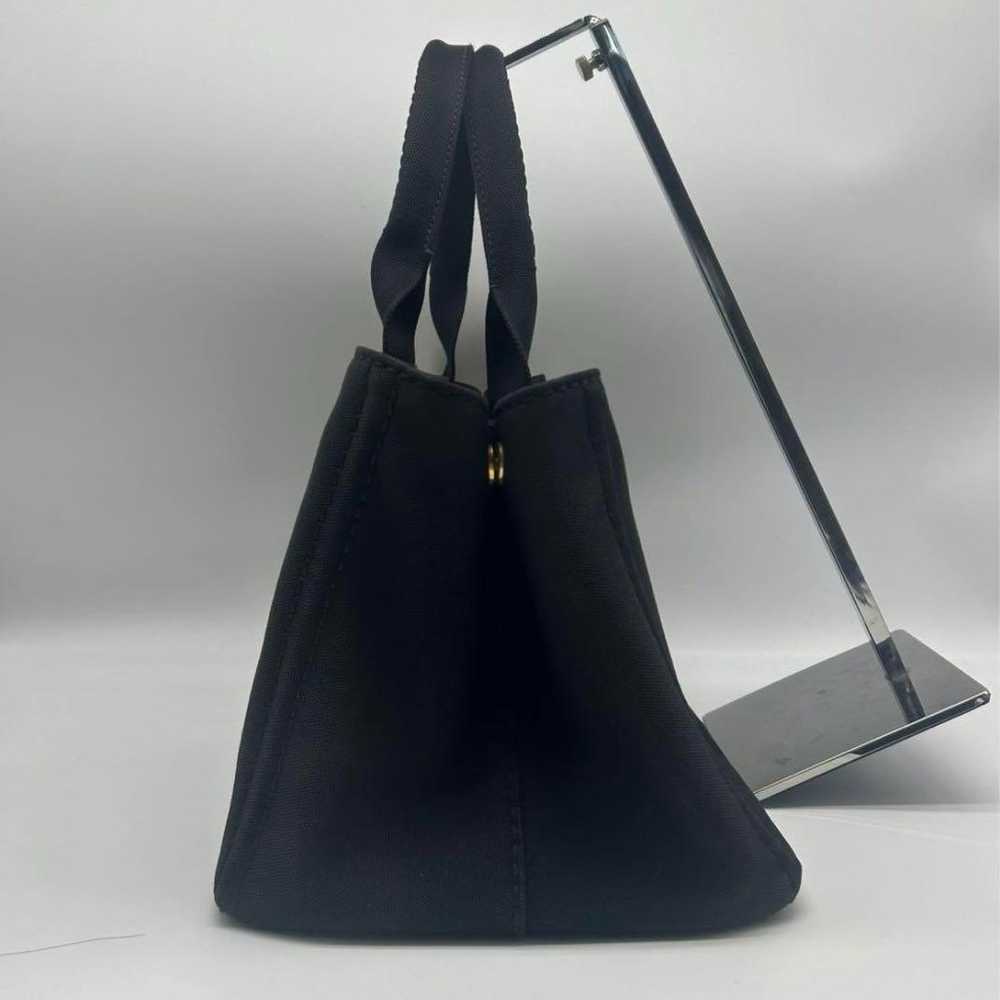 PRADA black canvas tote bag M size with white tag. - image 4