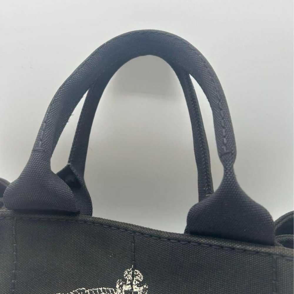 PRADA black canvas tote bag M size with white tag. - image 5