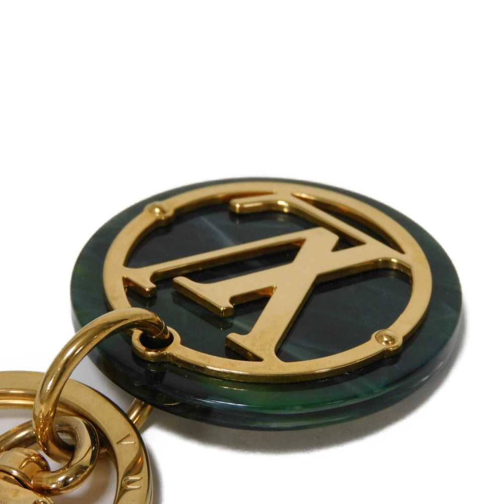 LOUIS VUITTON key ring MP2722 plastic green LV ci… - image 3