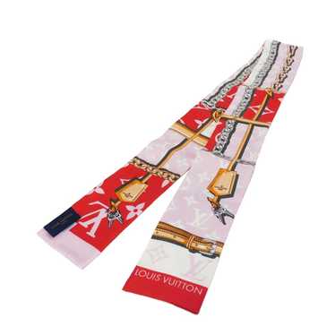 LOUIS VUITTON scarf M73358 silk Rouge Bando Confi… - image 1