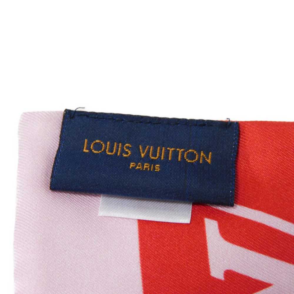 LOUIS VUITTON scarf M73358 silk Rouge Bando Confi… - image 3