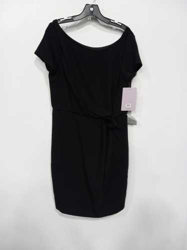 JS Collections Black Stretch Crepe Side Bow Dress 