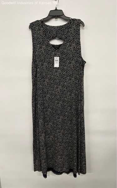 J. Jill Navy Dots Casual Dress with Pockets - Size