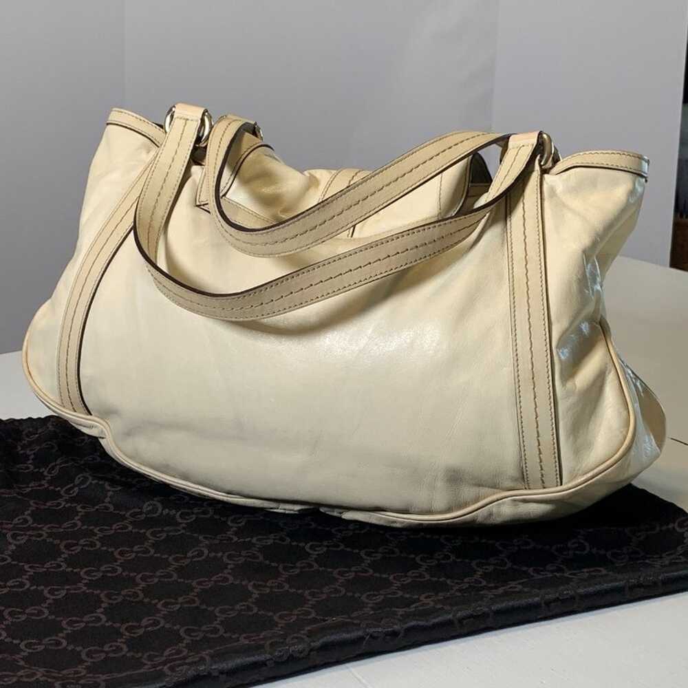 Vintage Gucci Duchessa Handbag Cream Ivory Nappa … - image 2