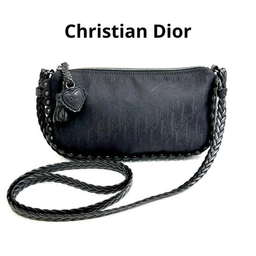 Christian Dior Shoulder Bag Trotter Black Vintage - image 1