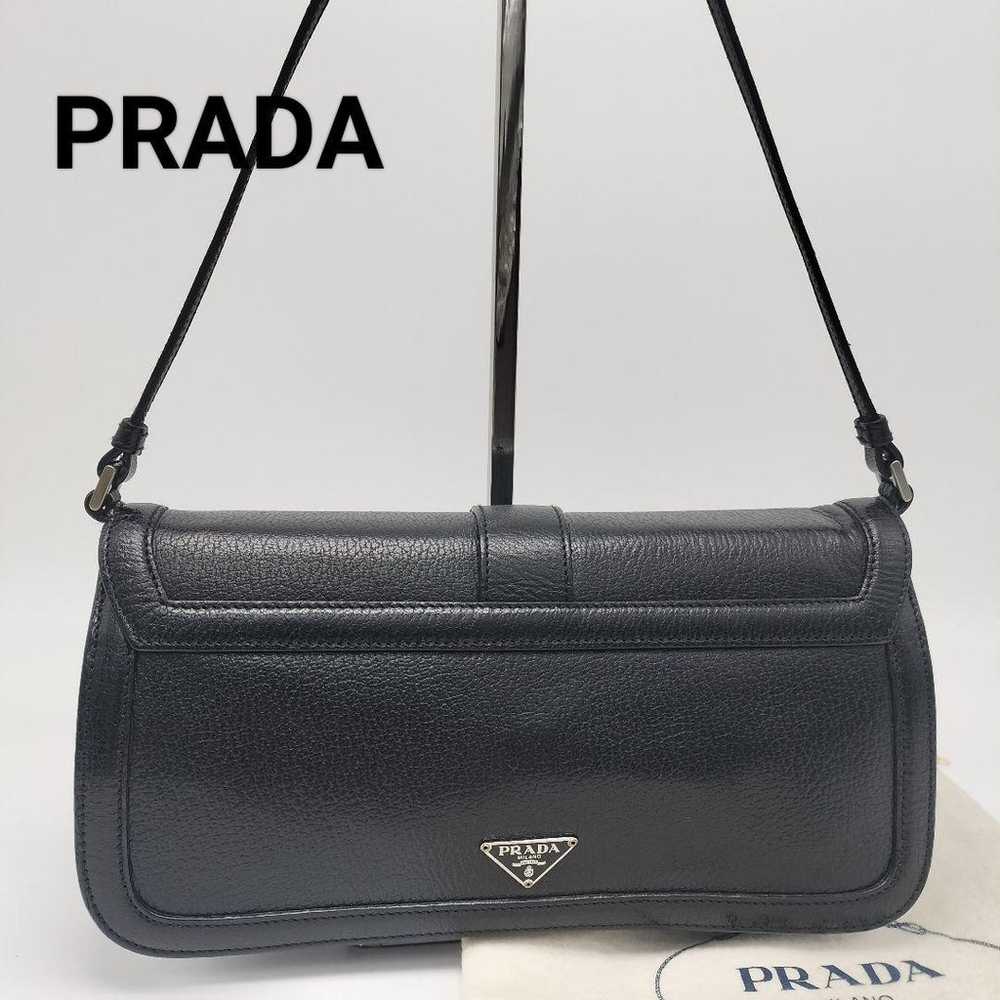 Brand new ✨ Prada shoulder bag, leather, black. - image 1