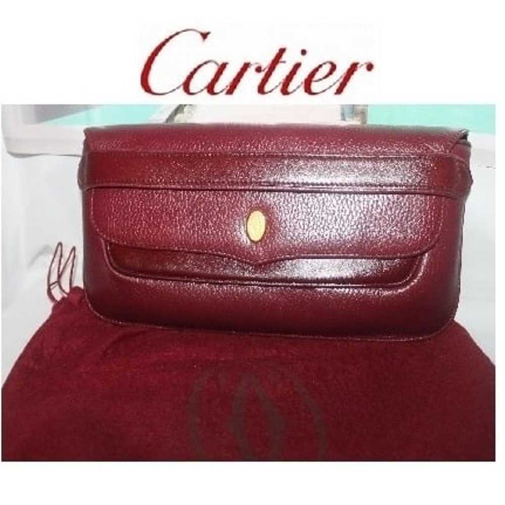 New Auth Luxury CARTIER Mastline Merlot Leather C… - image 1