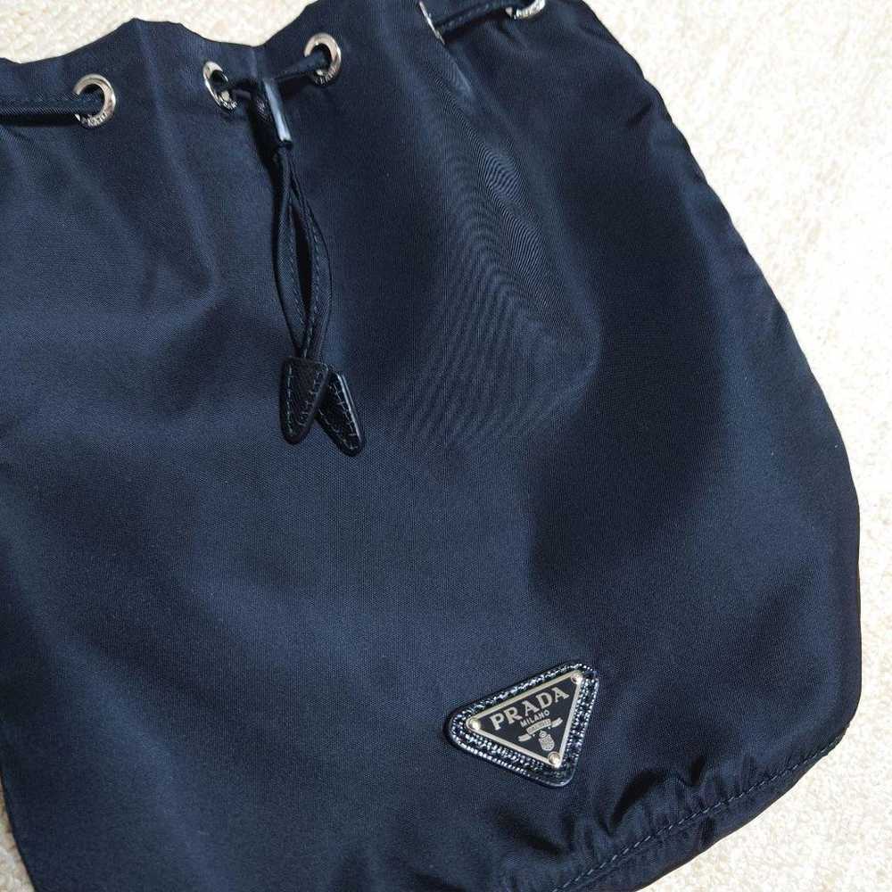 Prada Nylon Drawstring Pouch with Triangular Logo… - image 12