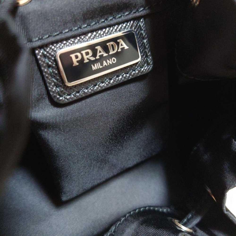 Prada Nylon Drawstring Pouch with Triangular Logo… - image 9