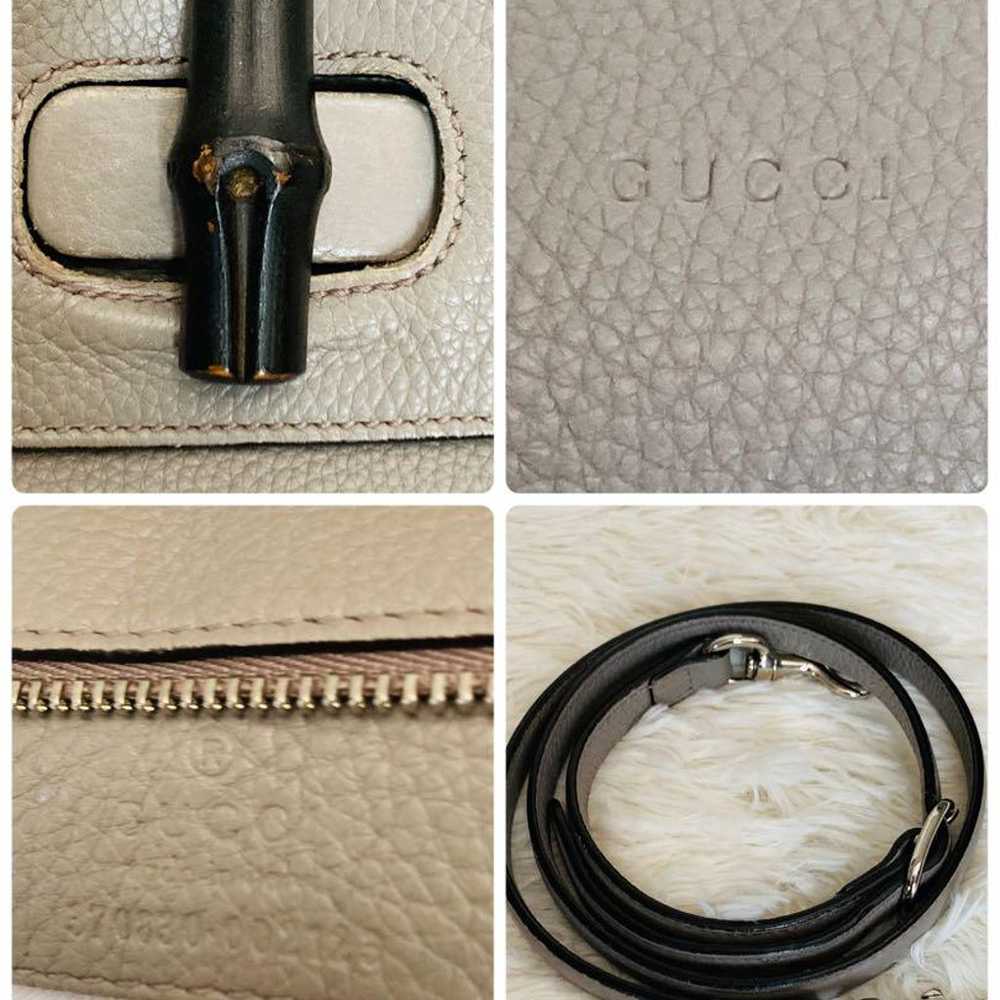 【Excellent condition】GUCCI Bamboo Daily 2WAY Gray… - image 10