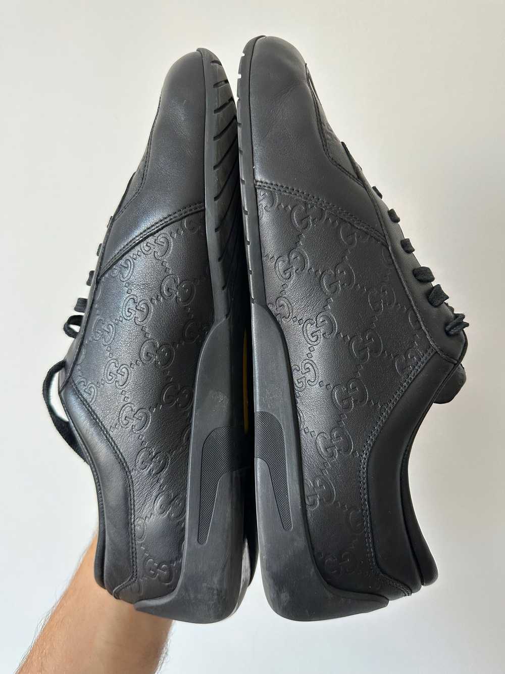 Black × Gucci × Leather Gucci black leather low t… - image 11