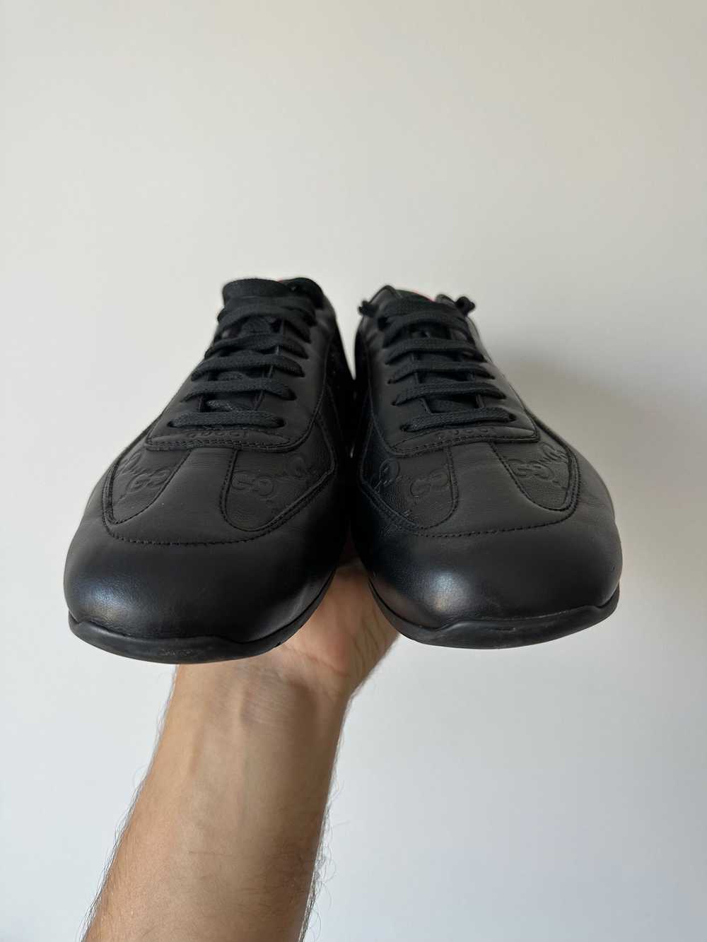 Black × Gucci × Leather Gucci black leather low t… - image 5