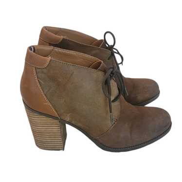 Tommy Hilfiger Ankle Booties Saddle Leather/Suede… - image 1