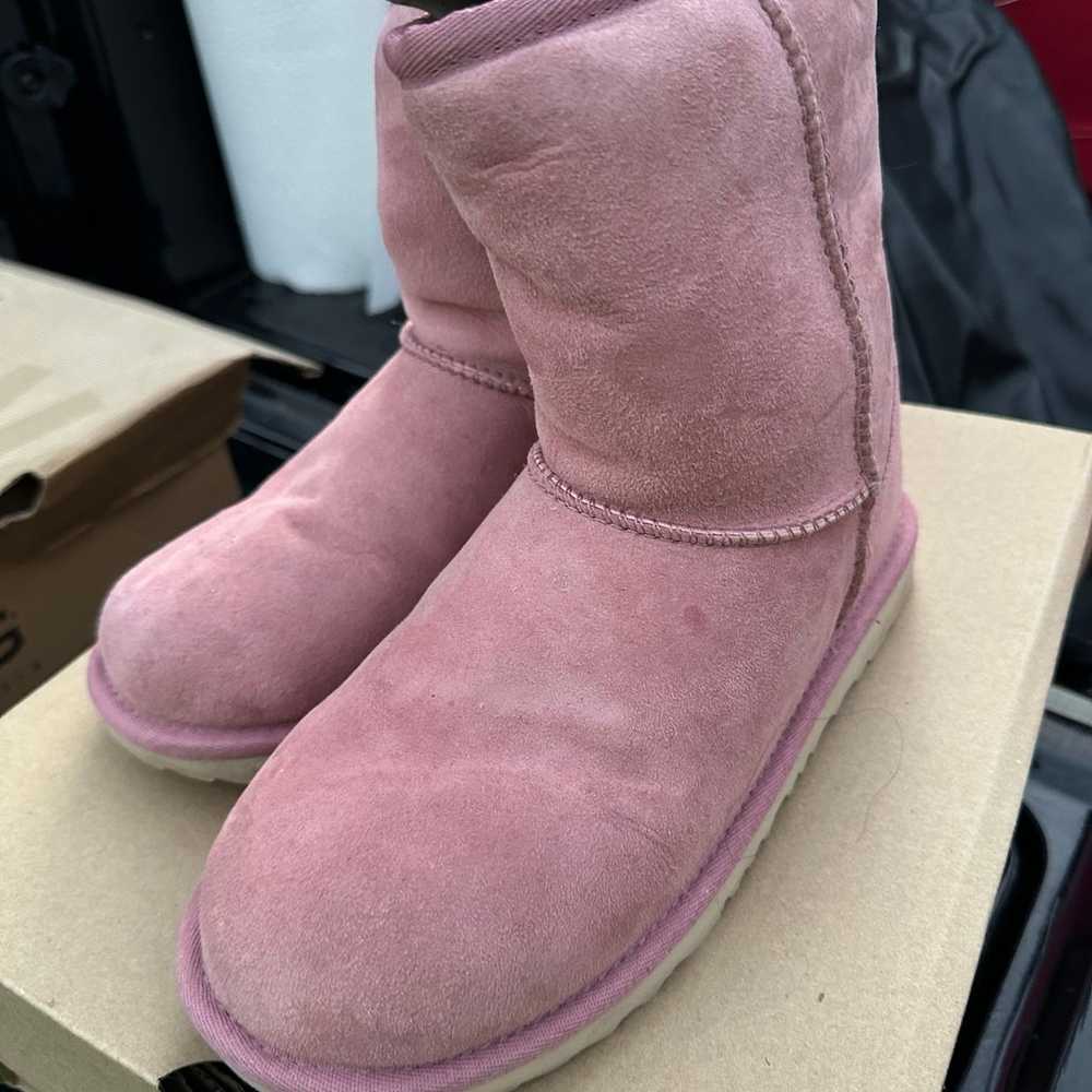 UGG Kid’s Pink Classic Boots Size 5 - image 2