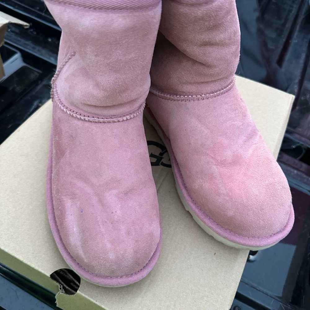 UGG Kid’s Pink Classic Boots Size 5 - image 5