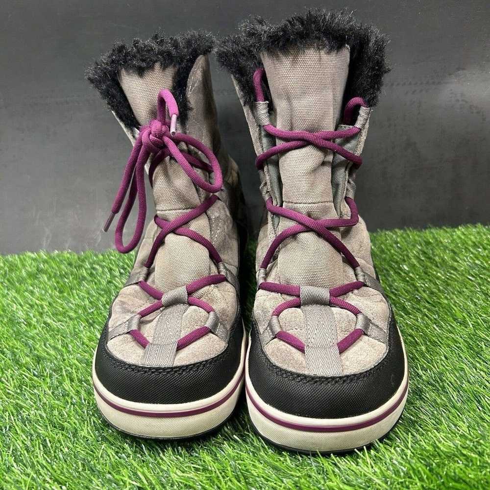 Sorel Glacy Explorer Boots Womens 10 Gray Purple … - image 2