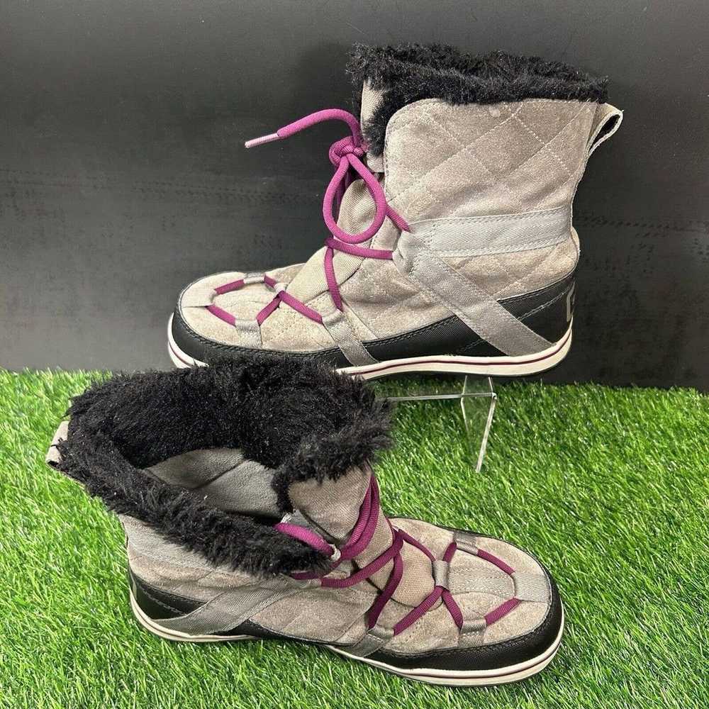 Sorel Glacy Explorer Boots Womens 10 Gray Purple … - image 4