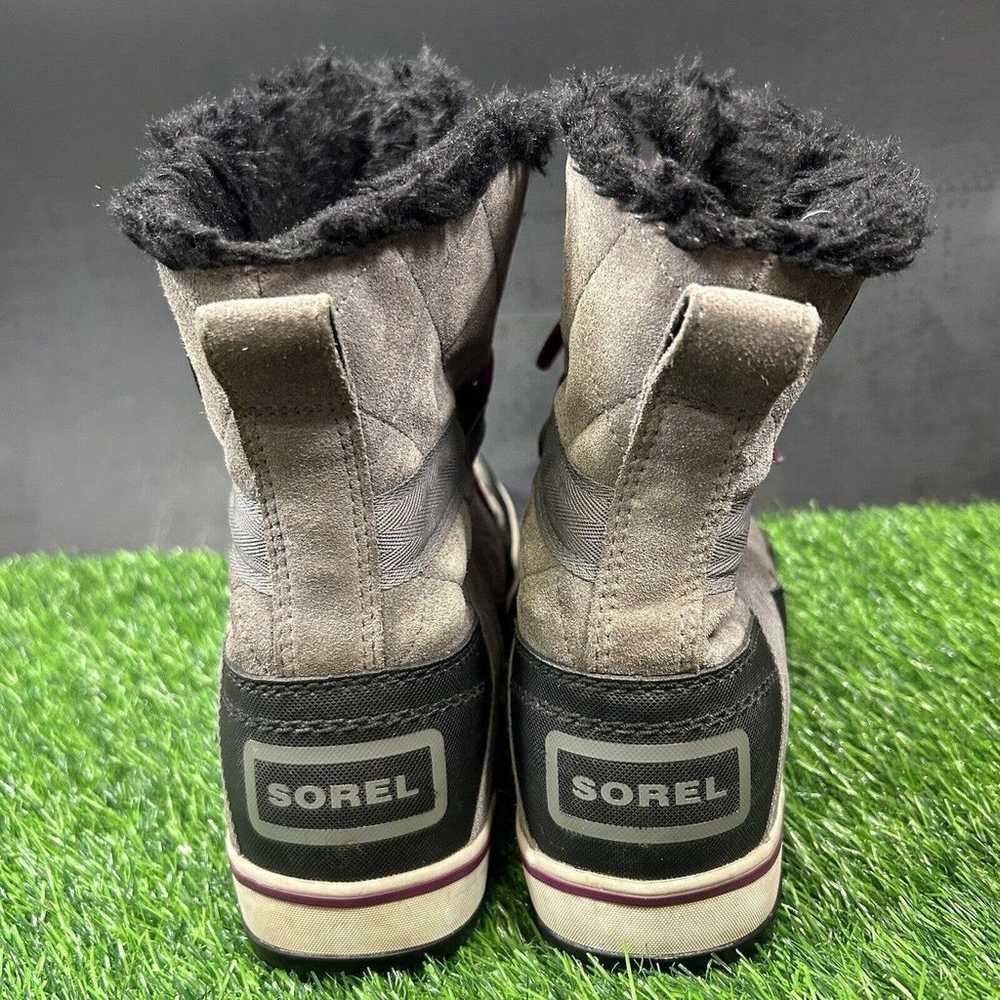 Sorel Glacy Explorer Boots Womens 10 Gray Purple … - image 6