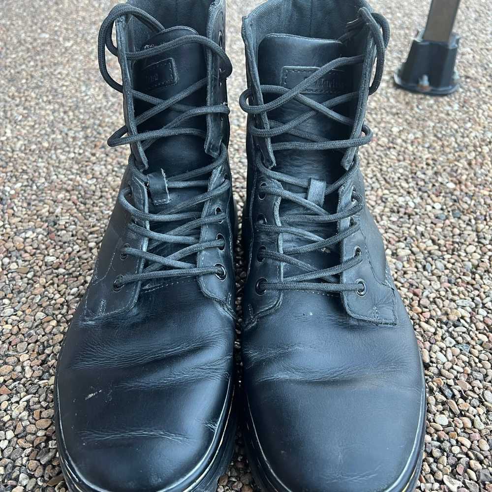 Dr Martens Combs Leather Unisex Black Combat Boot… - image 2