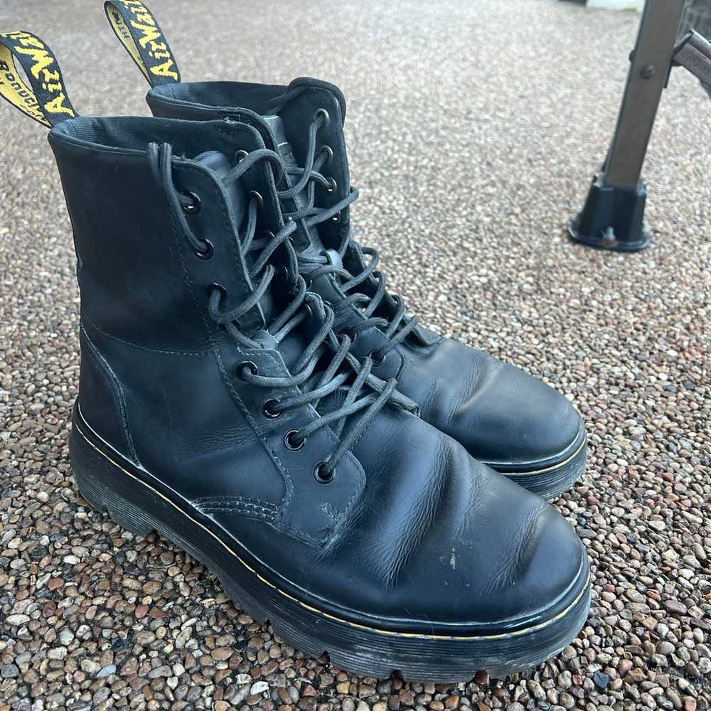 Dr Martens Combs Leather Unisex Black Combat Boot… - image 3