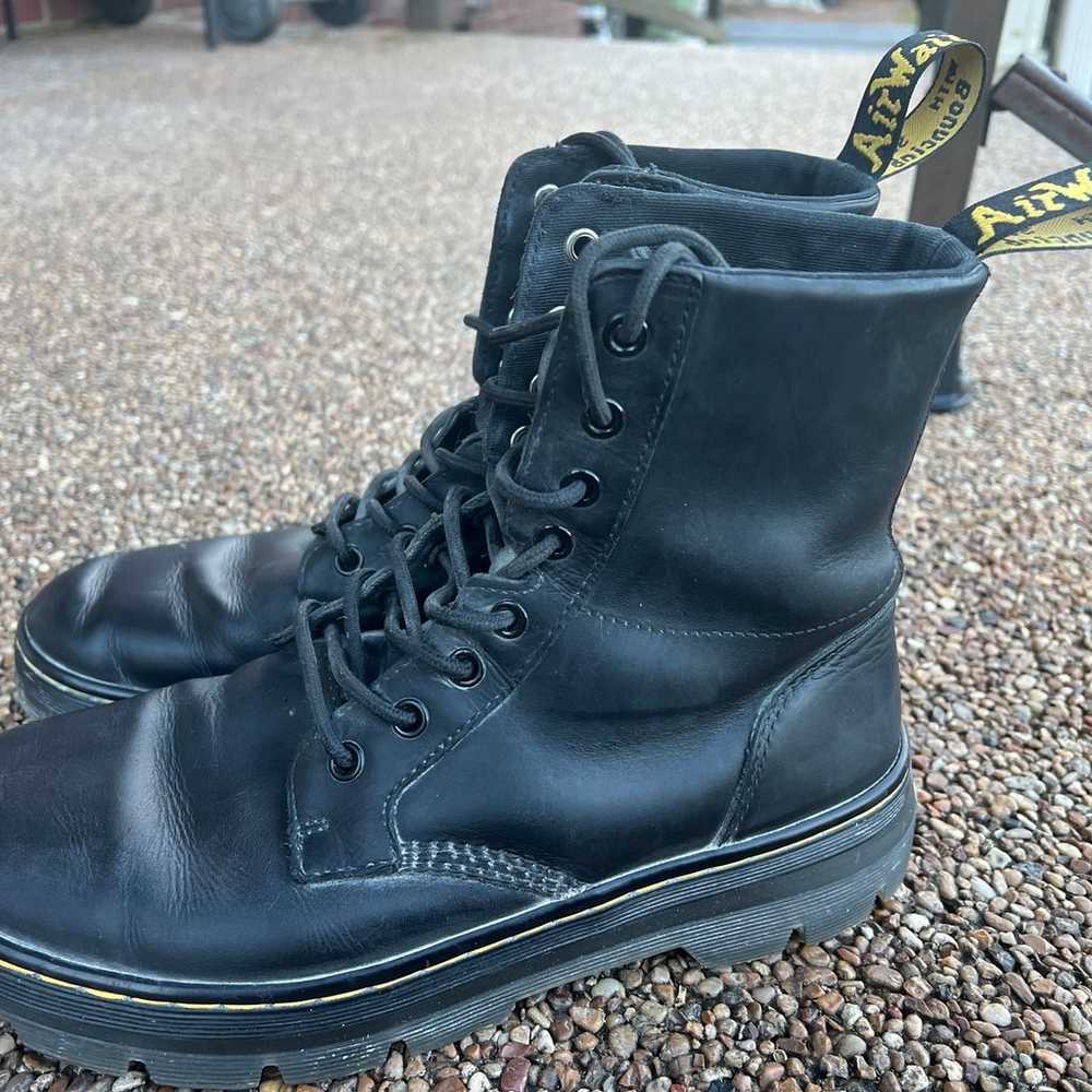 Dr Martens Combs Leather Unisex Black Combat Boot… - image 4