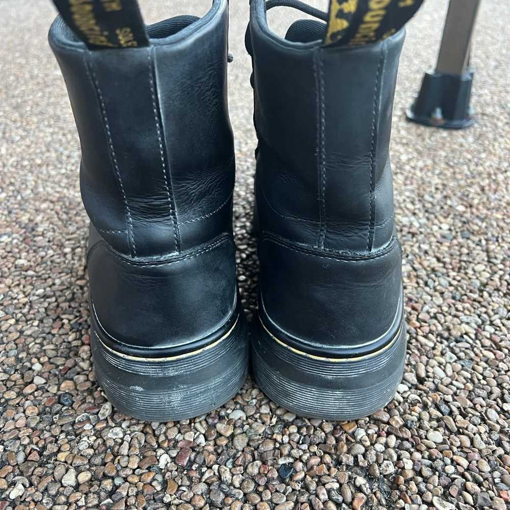 Dr Martens Combs Leather Unisex Black Combat Boot… - image 5