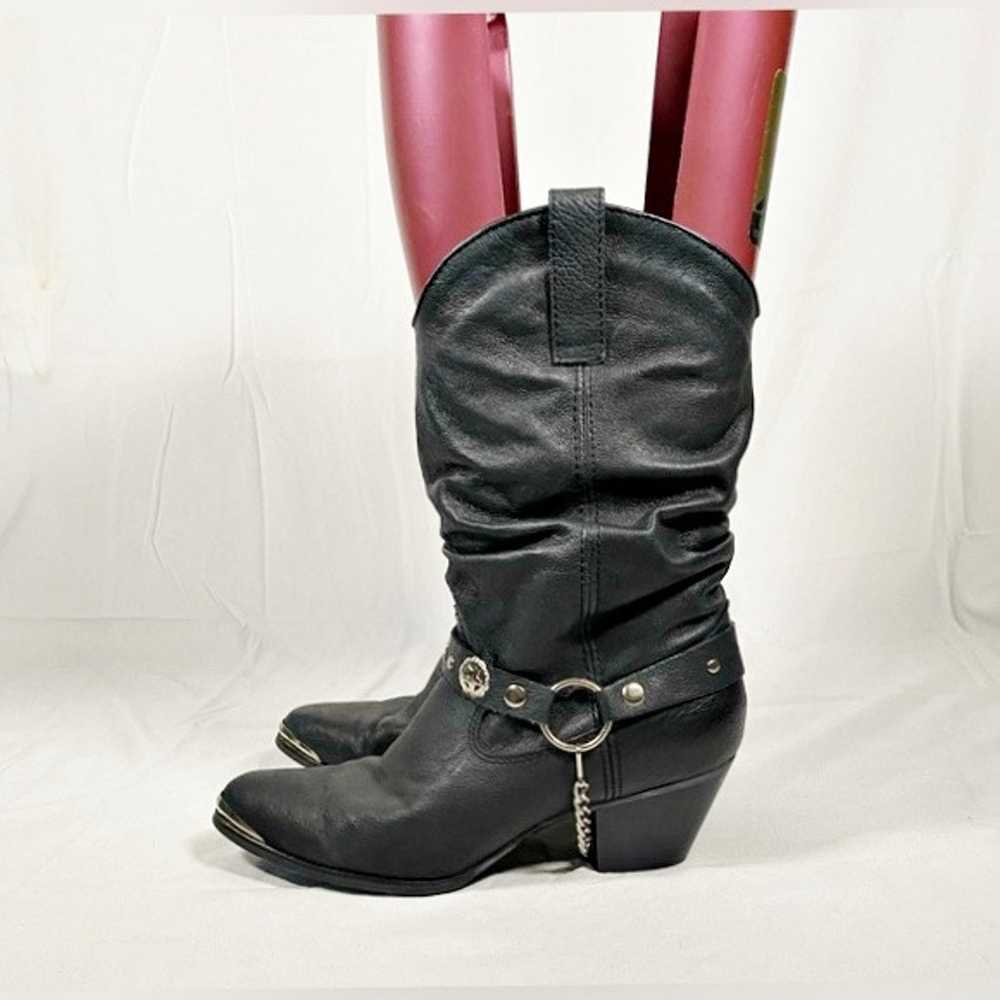 Dingo Olivia Ladies Black Leather Slouch Cowgirl … - image 4