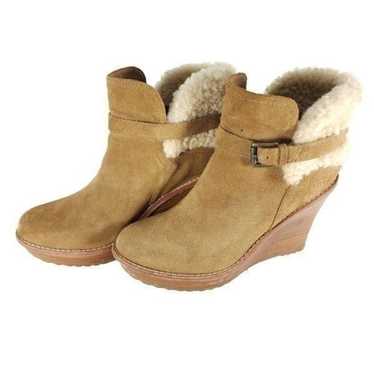 UGG Women's Anais US9 Chestnut Suede Sheepskin Wed