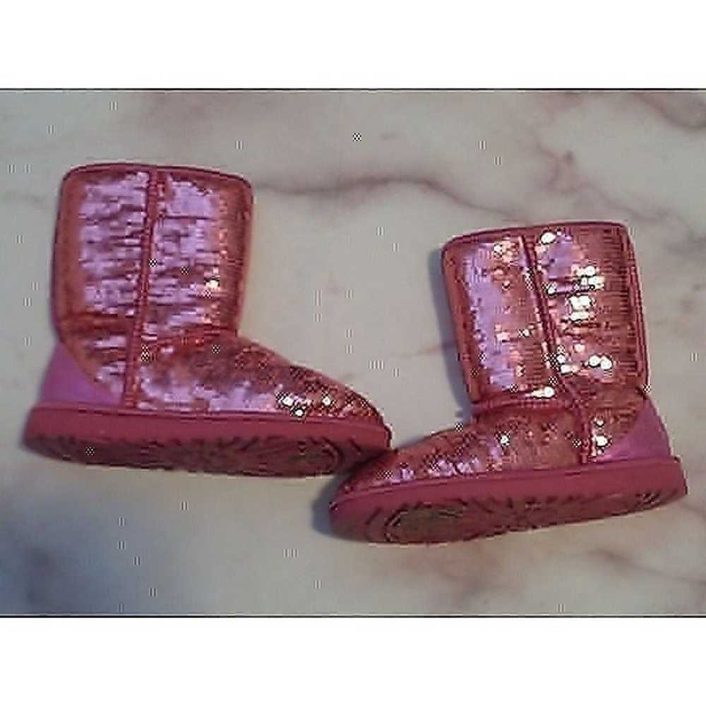 UGG women's size 6 pink sequined S/N 3161 boots L… - image 8