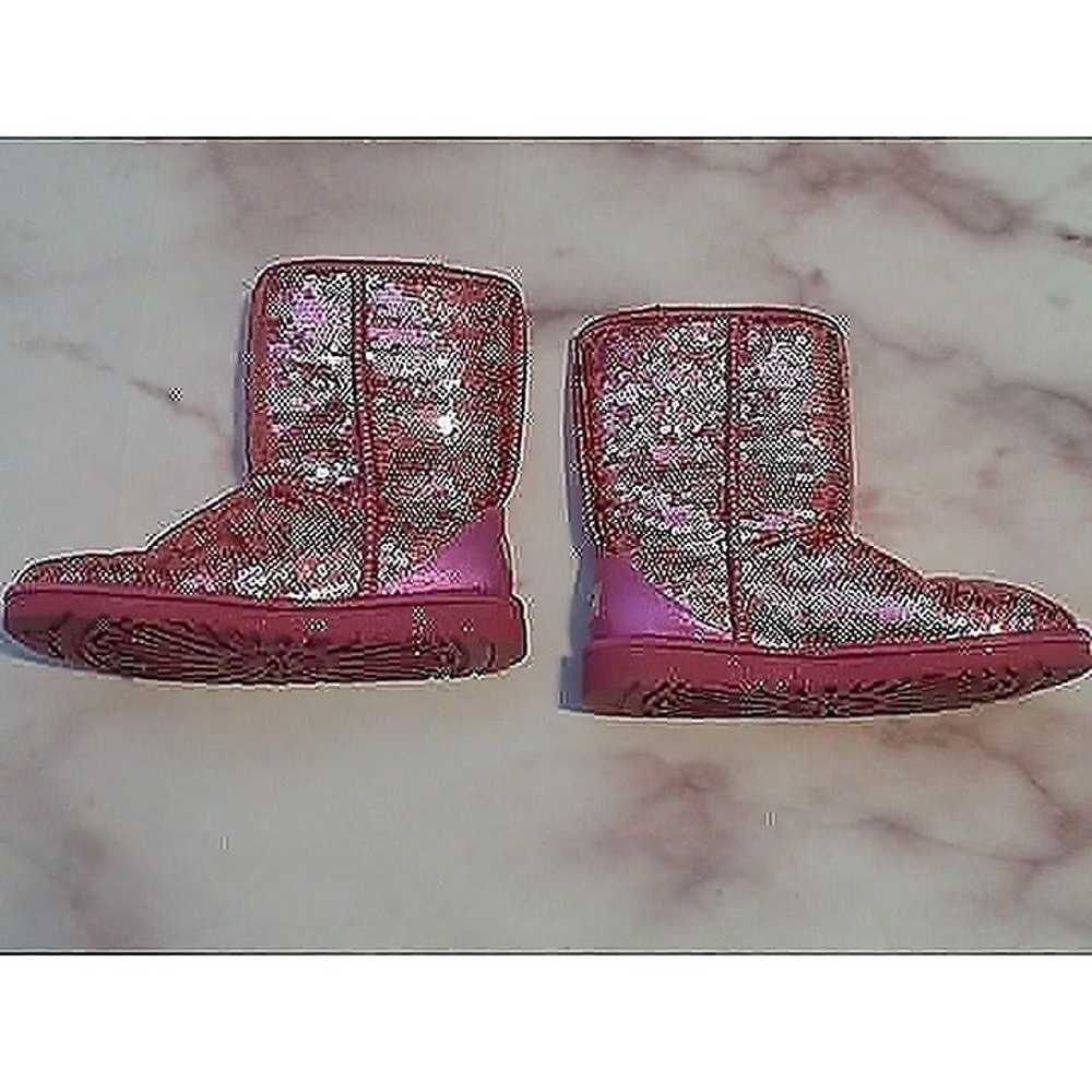 UGG women's size 6 pink sequined S/N 3161 boots L… - image 9