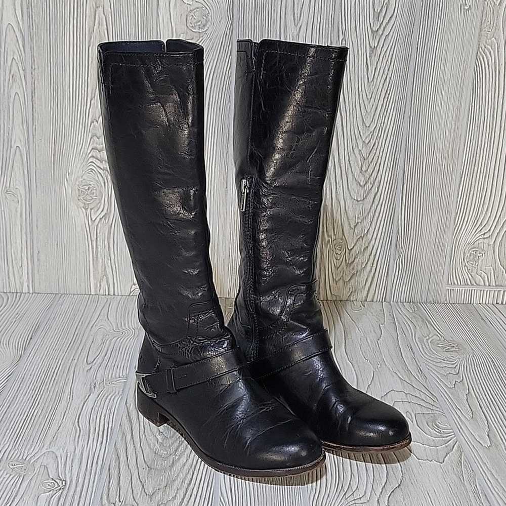 UGG Black Leather Tall Harness Boots Women's 5 - image 10