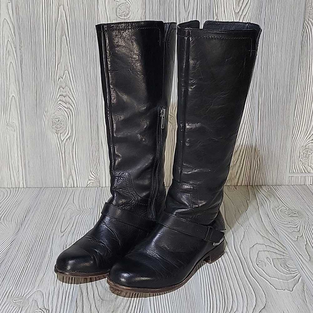 UGG Black Leather Tall Harness Boots Women's 5 - image 11