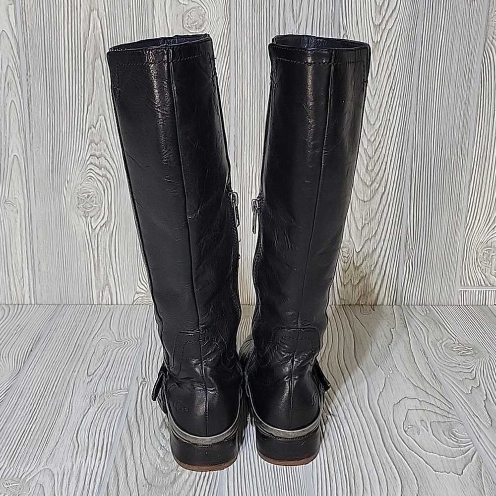 UGG Black Leather Tall Harness Boots Women's 5 - image 6