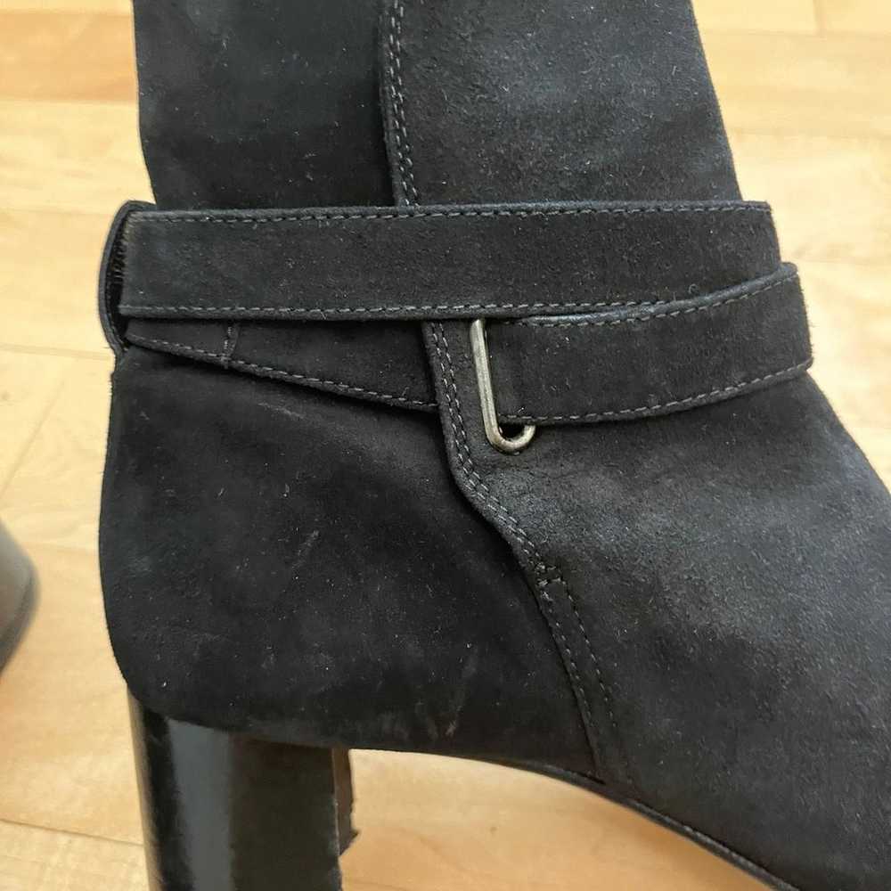 Manolo black suede Booties-39 1/2-$1295 - image 2