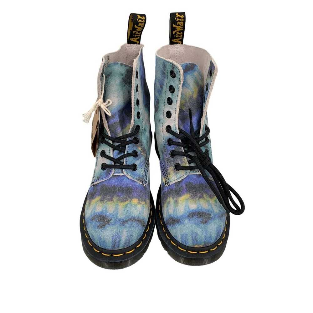 Dr Doc Martens Combat Boots Pascal Blue 1460 Tumb… - image 2