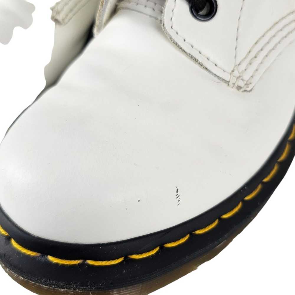 Dr Doc Martens Zavala white leather lace up ankle… - image 11