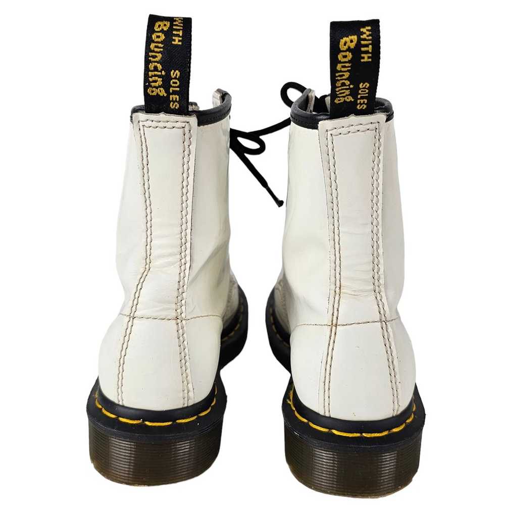 Dr Doc Martens Zavala white leather lace up ankle… - image 8