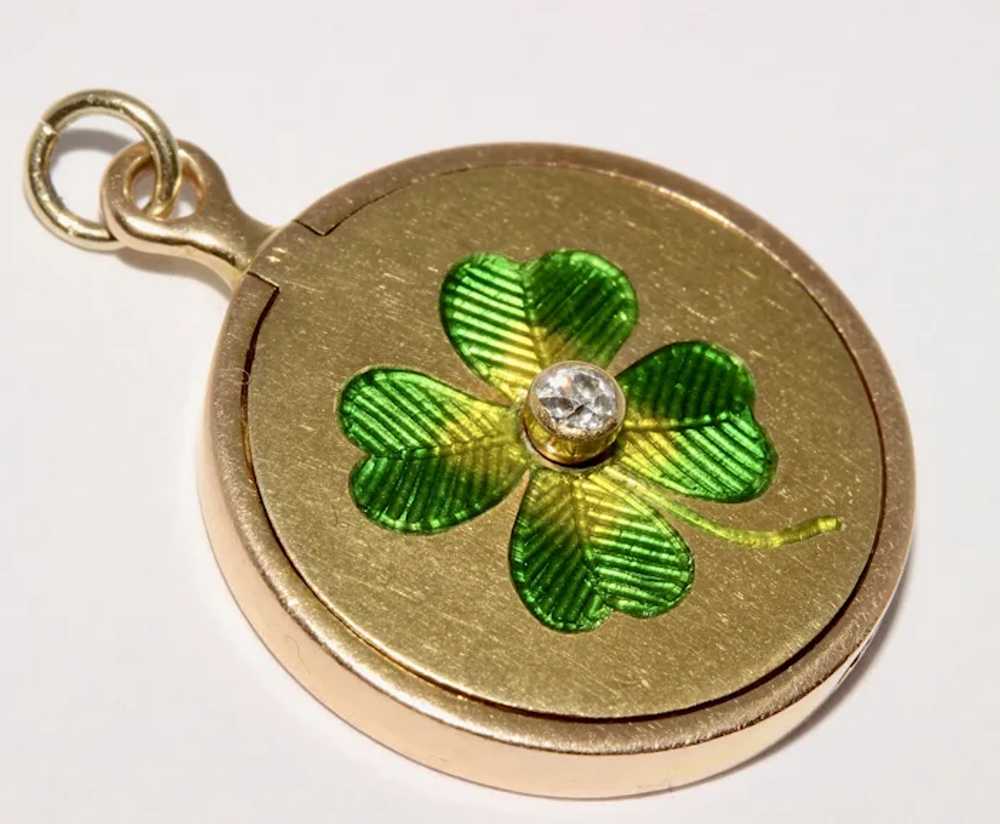 Antique Victorian Lucky Four Leaf Clover Diamond … - image 4