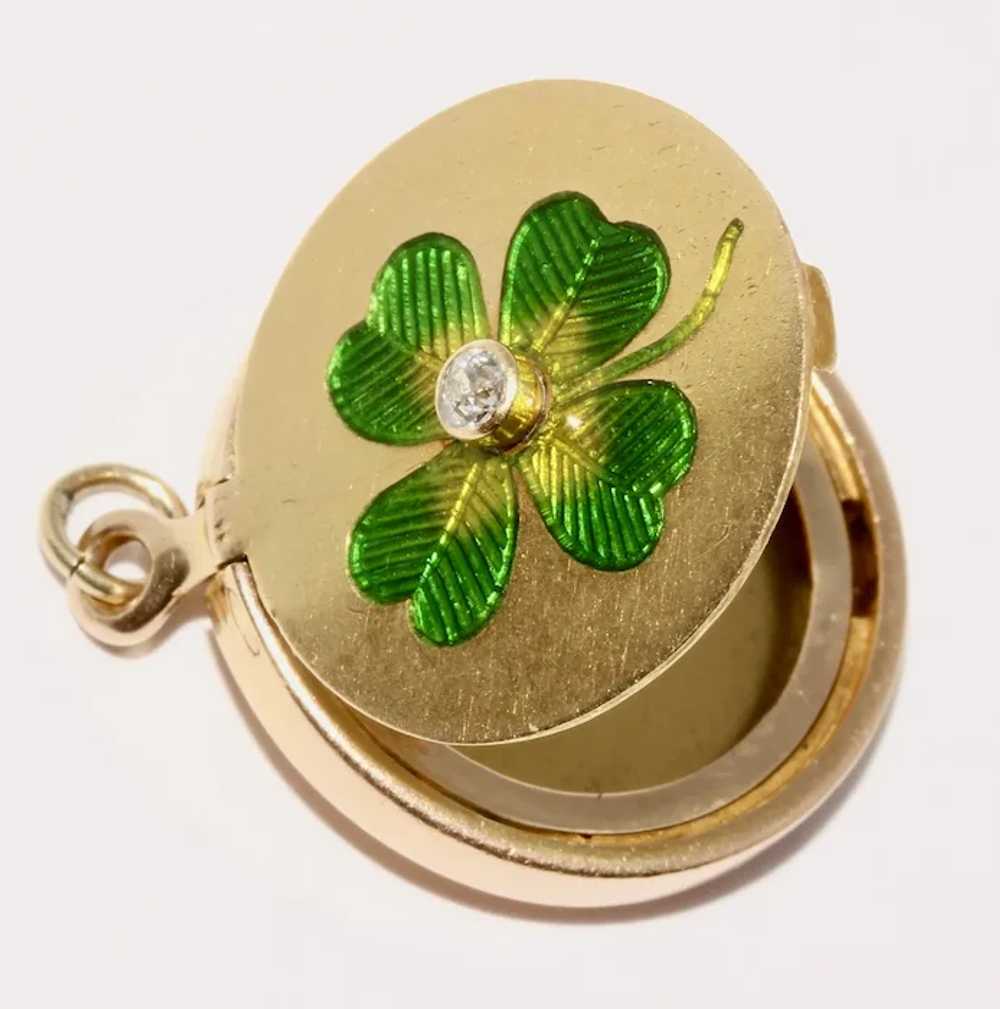 Antique Victorian Lucky Four Leaf Clover Diamond … - image 5