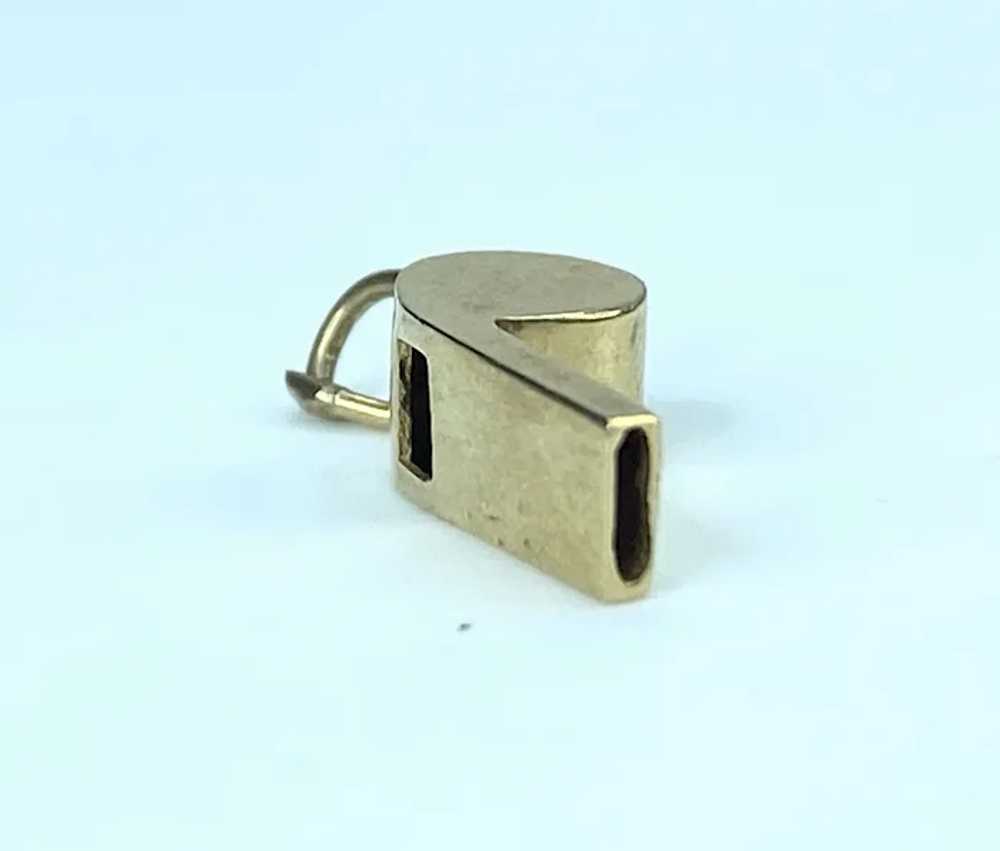 10K yellow gold 3D Whistle charm JR9282 - image 2